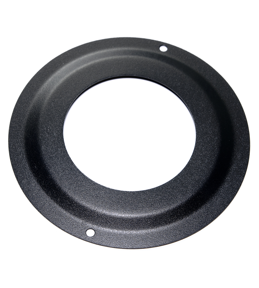 ROSONE PICCOLO VERNICIATO NERO PER TUBI STUFE A PELLET - DIAMETRO 80 MM